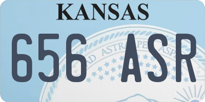 KS license plate 656ASR