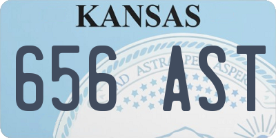 KS license plate 656AST