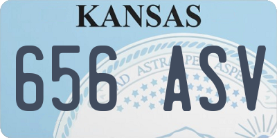 KS license plate 656ASV