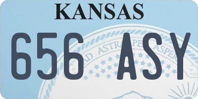 KS license plate 656ASY