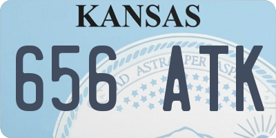 KS license plate 656ATK