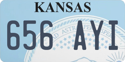 KS license plate 656AYI
