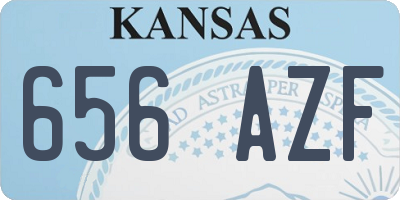 KS license plate 656AZF