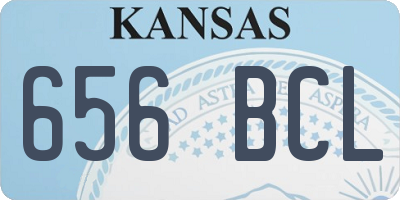 KS license plate 656BCL