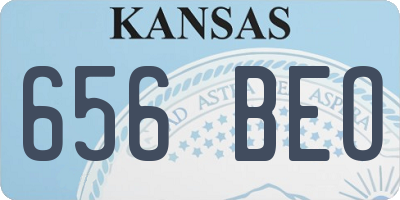KS license plate 656BEO