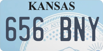 KS license plate 656BNY