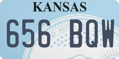 KS license plate 656BQW