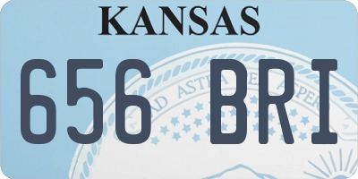 KS license plate 656BRI