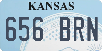 KS license plate 656BRN