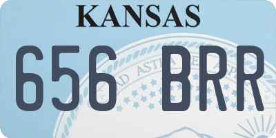 KS license plate 656BRR