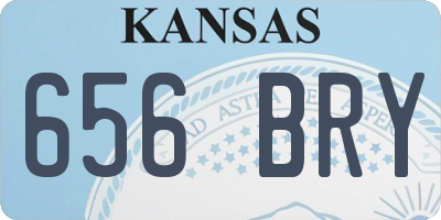 KS license plate 656BRY