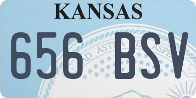 KS license plate 656BSV