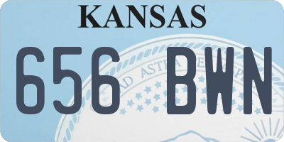 KS license plate 656BWN