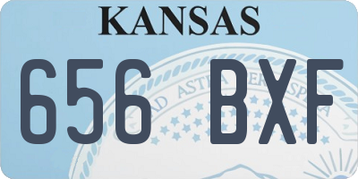 KS license plate 656BXF