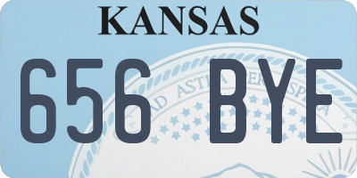 KS license plate 656BYE