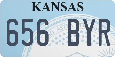 KS license plate 656BYR