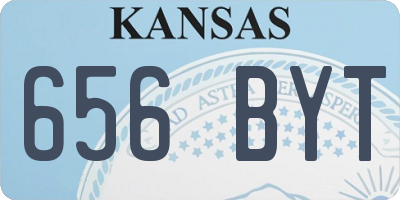 KS license plate 656BYT