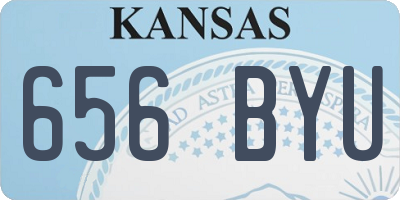 KS license plate 656BYU