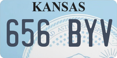 KS license plate 656BYV