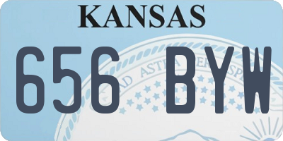 KS license plate 656BYW