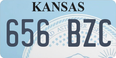 KS license plate 656BZC