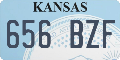 KS license plate 656BZF