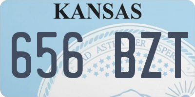 KS license plate 656BZT
