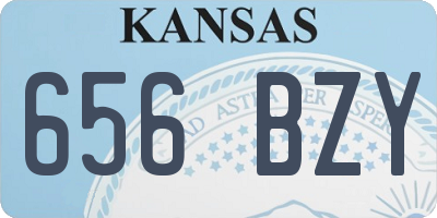 KS license plate 656BZY