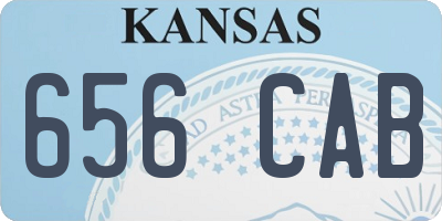KS license plate 656CAB