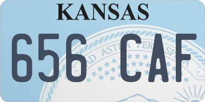 KS license plate 656CAF