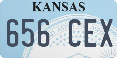 KS license plate 656CEX