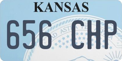 KS license plate 656CHP