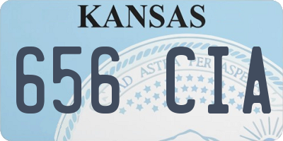 KS license plate 656CIA