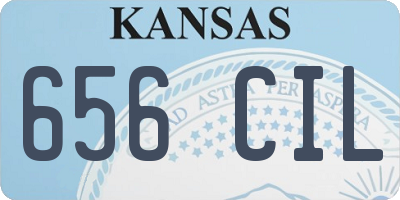 KS license plate 656CIL