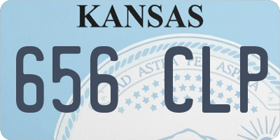 KS license plate 656CLP