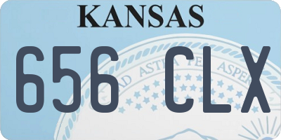 KS license plate 656CLX