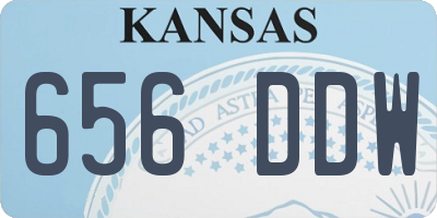 KS license plate 656DDW