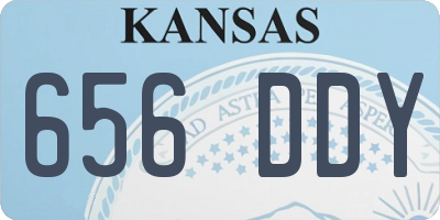 KS license plate 656DDY