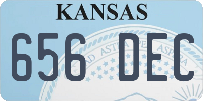 KS license plate 656DEC