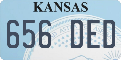 KS license plate 656DED