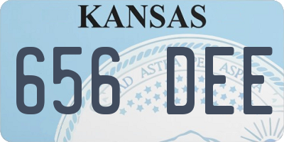 KS license plate 656DEE