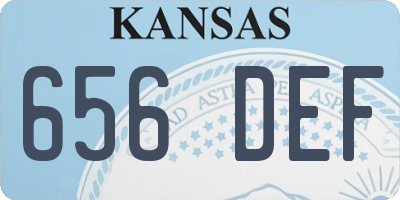 KS license plate 656DEF
