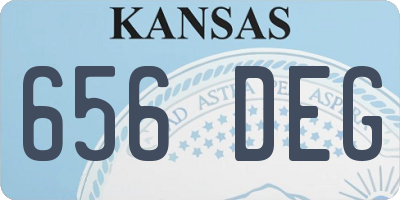 KS license plate 656DEG