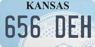 KS license plate 656DEH