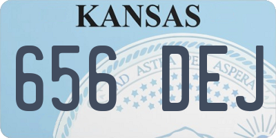 KS license plate 656DEJ