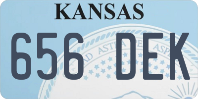 KS license plate 656DEK