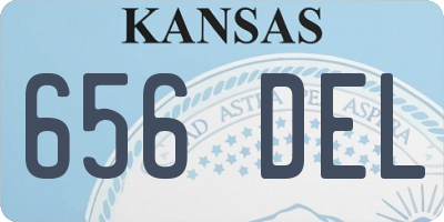 KS license plate 656DEL