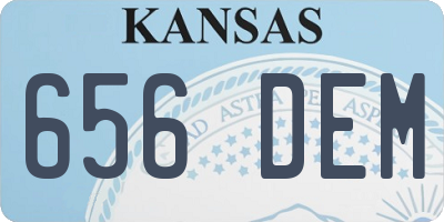 KS license plate 656DEM