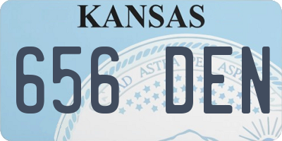 KS license plate 656DEN