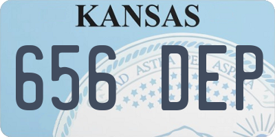 KS license plate 656DEP